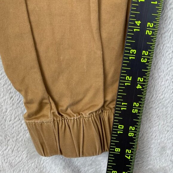 ItalyMorn Sunrise Mens Jogger Pants Small Khaki Cargo Tan Drawstring Tapered - Picture 3 of 15